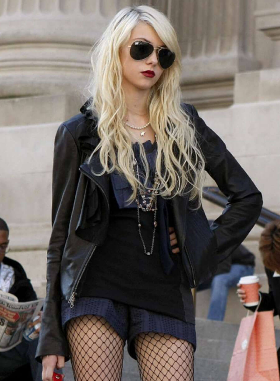 Harpoon Michelle Trachtenberg Inspired Black Real Leather Leather Jacket - Gossip Girl Tv Series Style