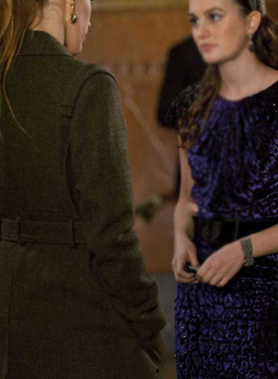 Harpoon Blake Lively Inspired Brown Wool Coat - Gossip Girl Tv Series Style