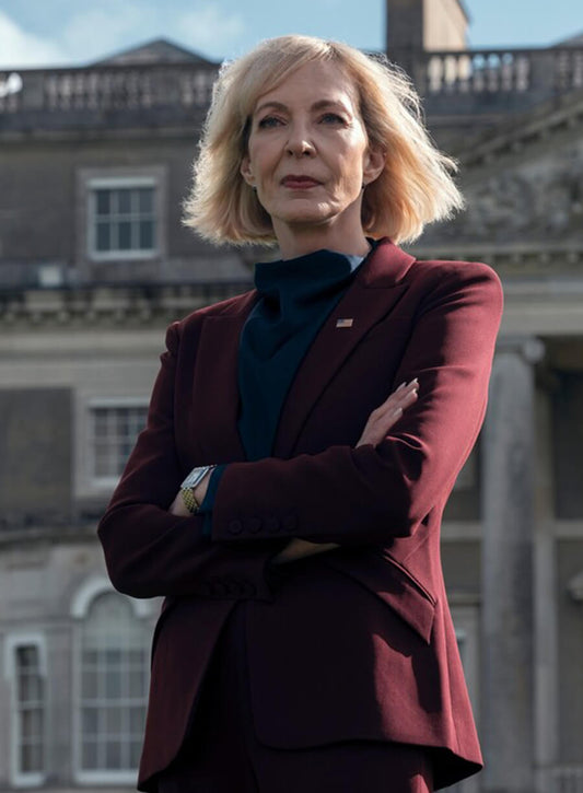 Harpoon Grace Penn The Diplomat Maroon Blazer Inspired Maroon Leather Jacket