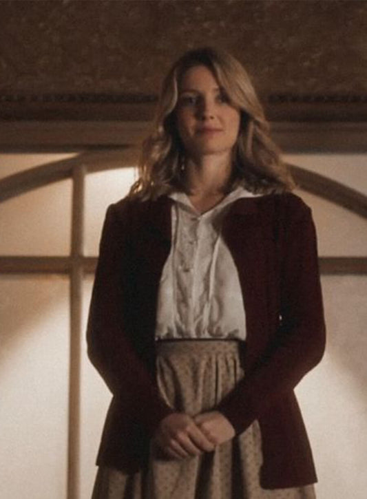 Harpoon Grace Shelby Inspired Red Leather Jacket - Peaky Blinders Style