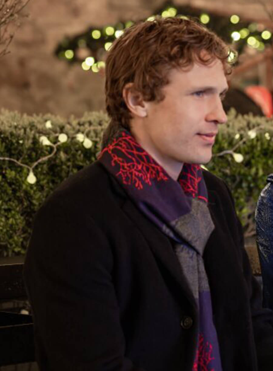 Harpoon Graham Savoy Inspired Black Coat - Christmas in Notting Hill Style