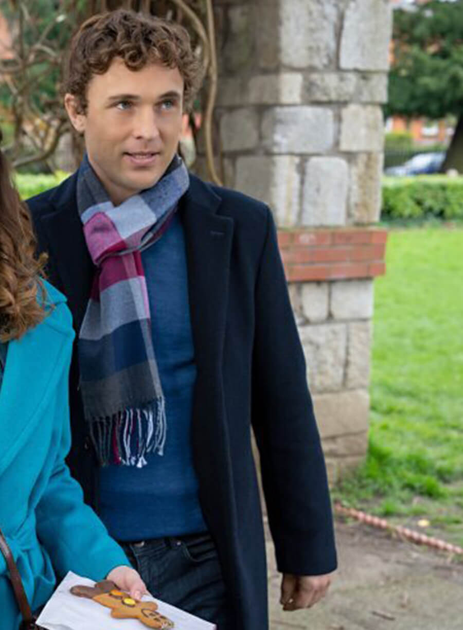Harpoon Graham Savoy Inspired Blue Coat - Christmas in Notting Hill Style