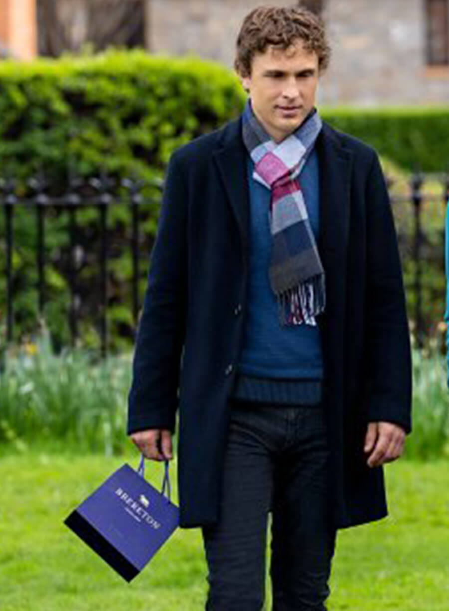 Harpoon Graham Savoy Inspired Blue Coat - Christmas in Notting Hill Style
