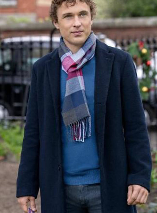 Harpoon Graham Savoy Inspired Blue Coat - Christmas in Notting Hill Style