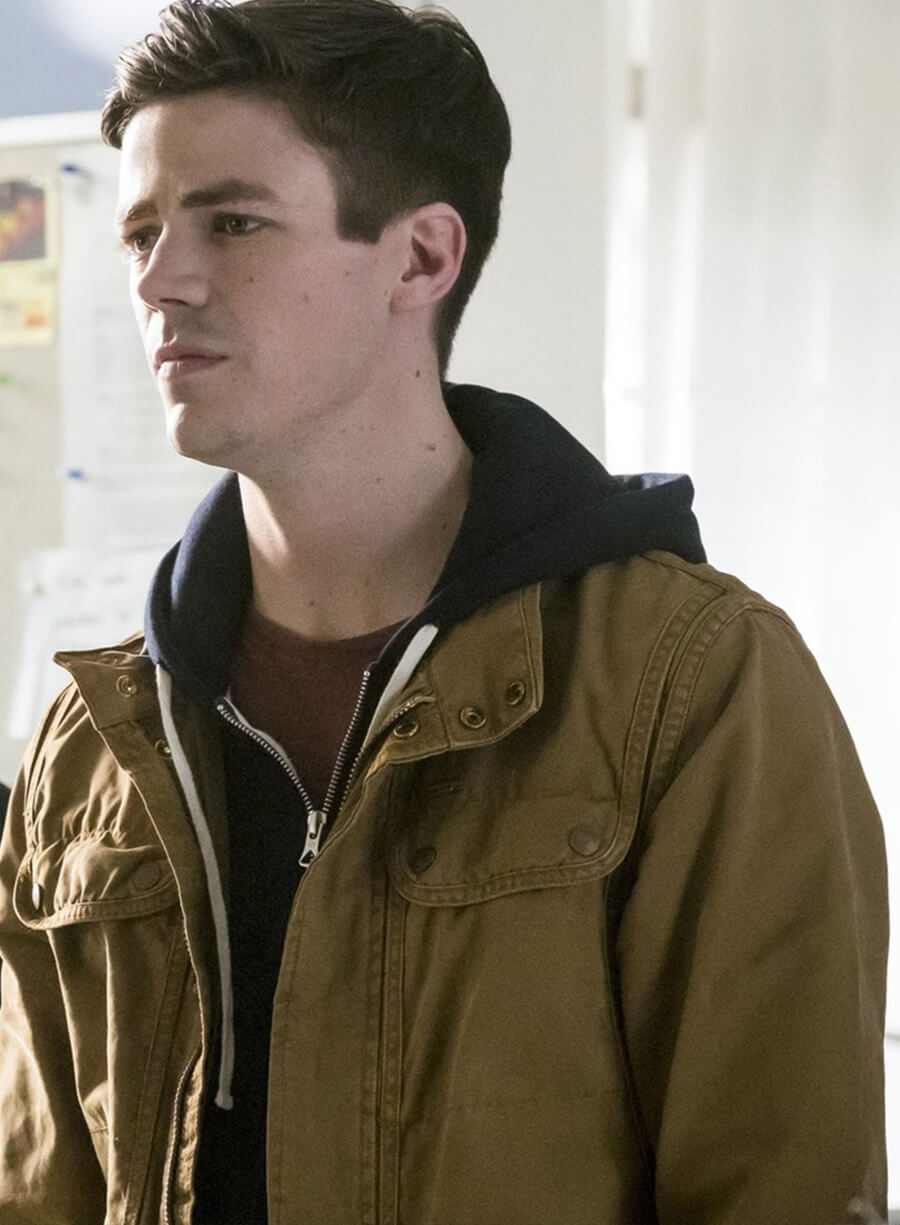 Harpoon Barry Allen Inspired Brown Cotton Jacket - The Flash Style