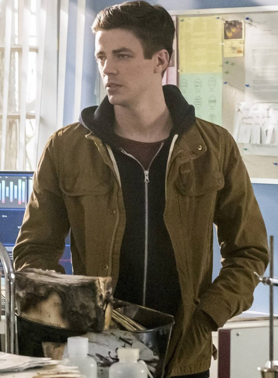 Harpoon Barry Allen Inspired Brown Cotton Jacket - The Flash Style