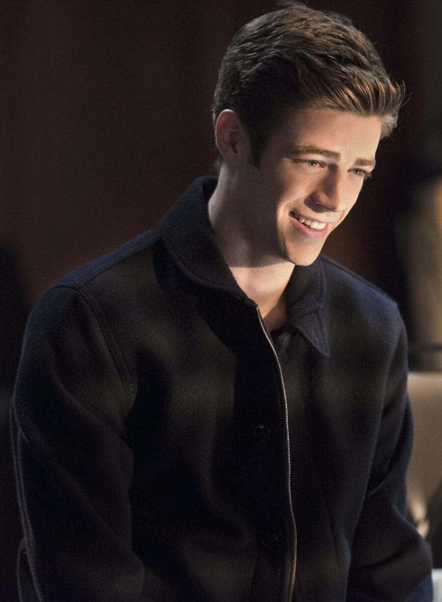 Harpoon Barry Allen Inspired Black Wool Jacket - The Flash Style