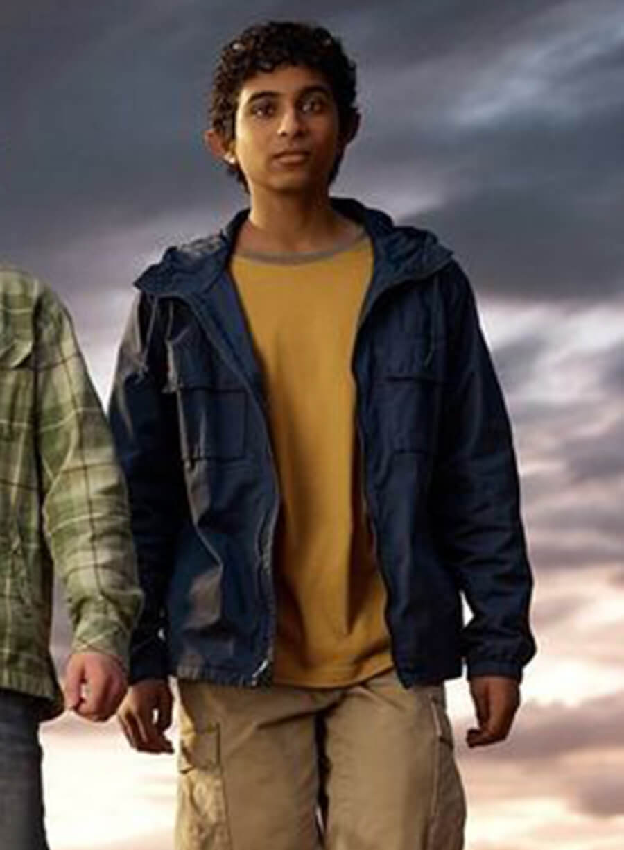 Harpoon Grover Underwood Inspired Blue Hooded Jacket - Percy Jackson and the Olympians Style