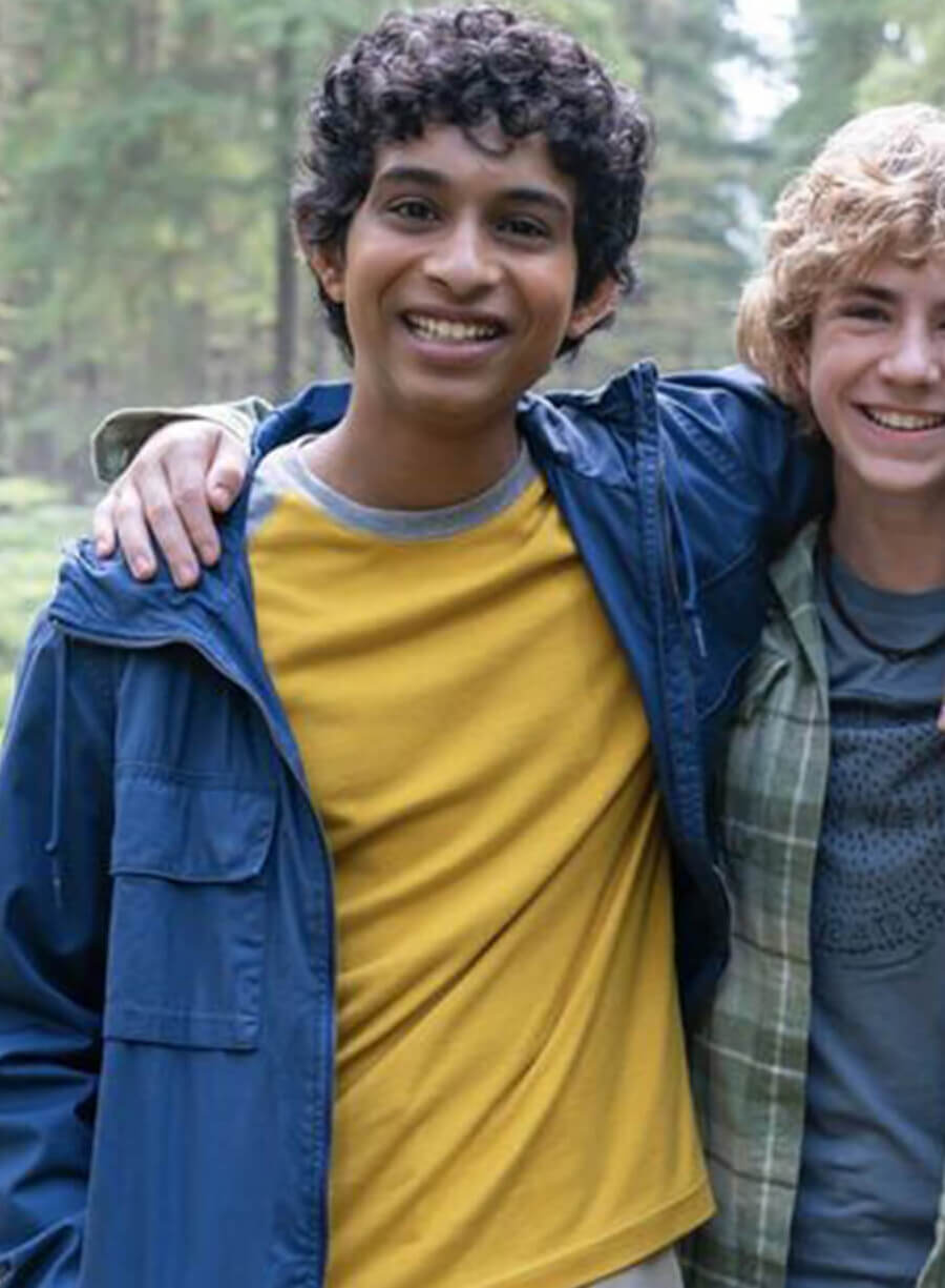 Harpoon Grover Underwood Inspired Blue Hooded Jacket - Percy Jackson and the Olympians Style