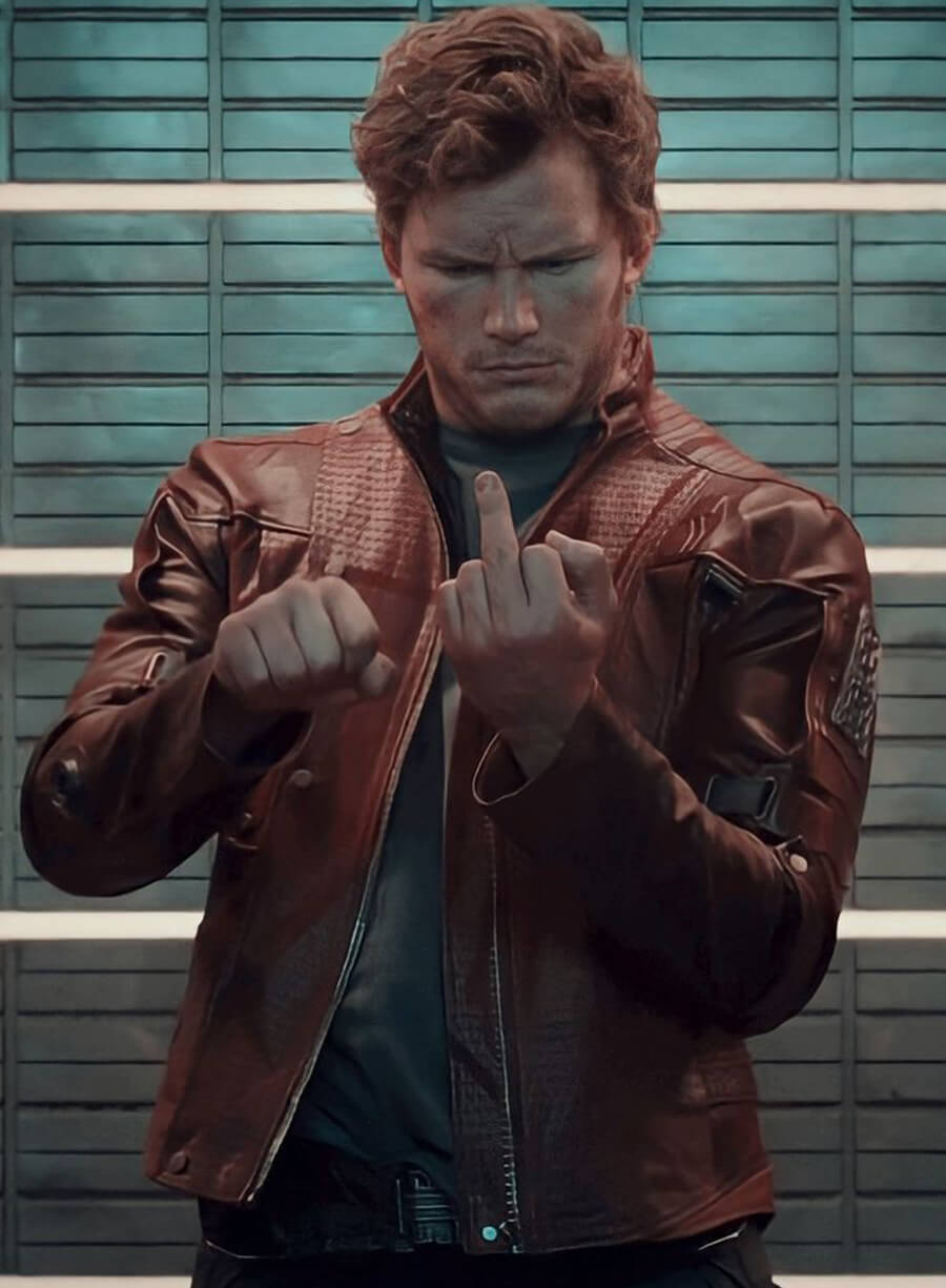 Harpoon Star Lord Inspired Maroon Real Leather Leather Jacket - Guardians of the Galaxy Style