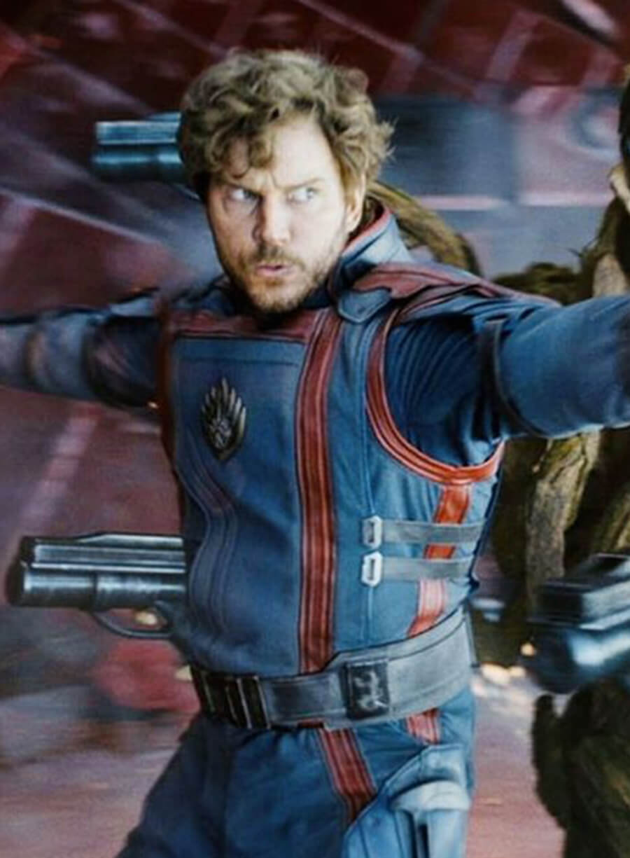Harpoon Star Lord Inspired Blue Real Leather Leather Jacket - Guardians of the Galaxy Vol 3 Style
