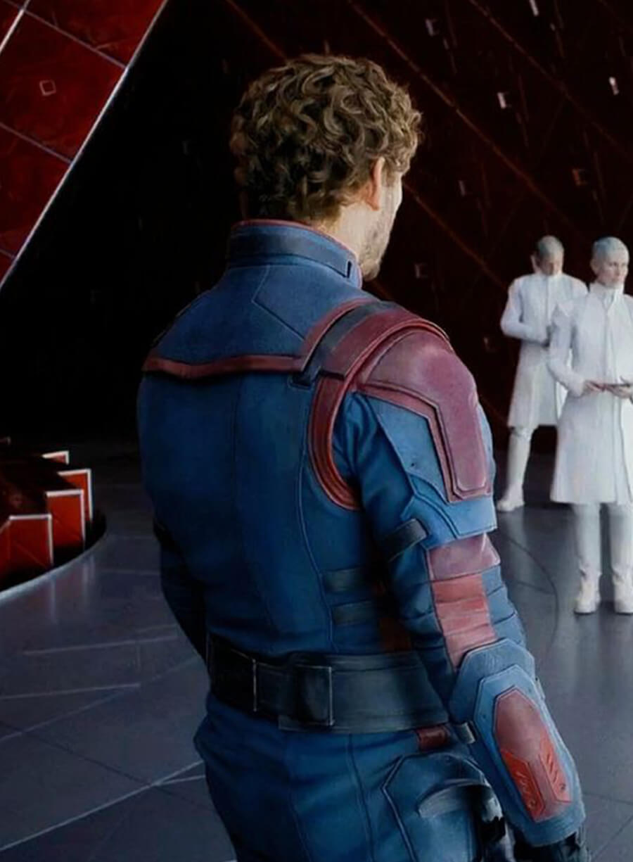 Harpoon Star Lord Inspired Blue Real Leather Leather Jacket - Guardians of the Galaxy Vol 3 Style