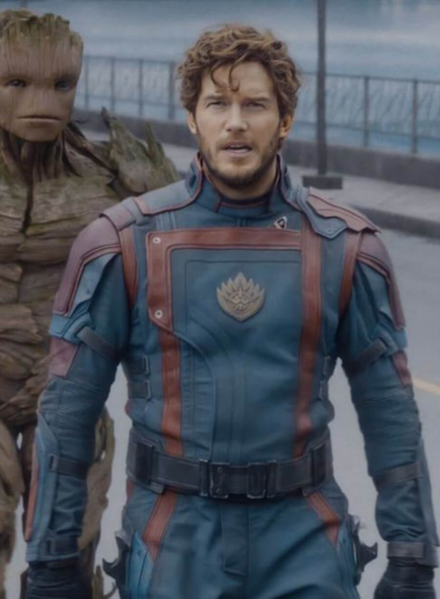 Harpoon Star Lord Inspired Blue Real Leather Leather Jacket - Guardians of the Galaxy Vol 3 Style