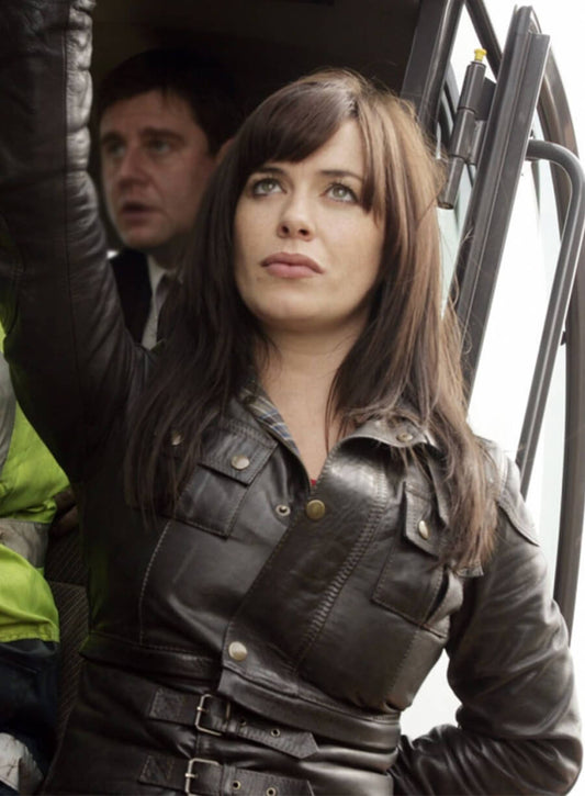 Harpoon Gwen Cooper Inspired Black Leather Jacket - Torchwood Style