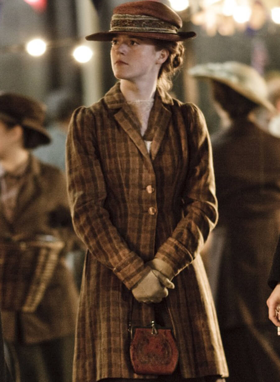 Harpoon Gwen Dawson Inspired Brown Wool Coat - Downton Abbey Style