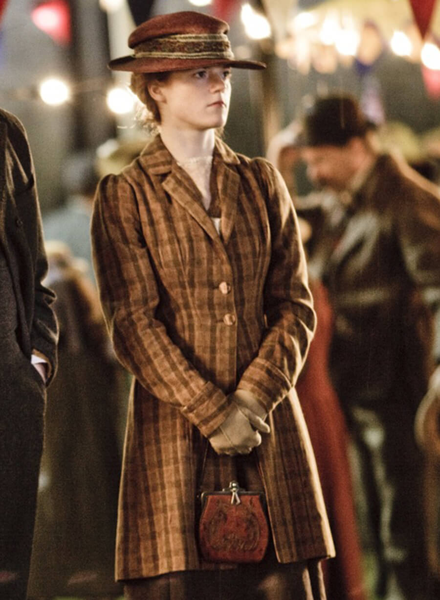 Harpoon Gwen Dawson Inspired Brown Wool Coat - Downton Abbey Style