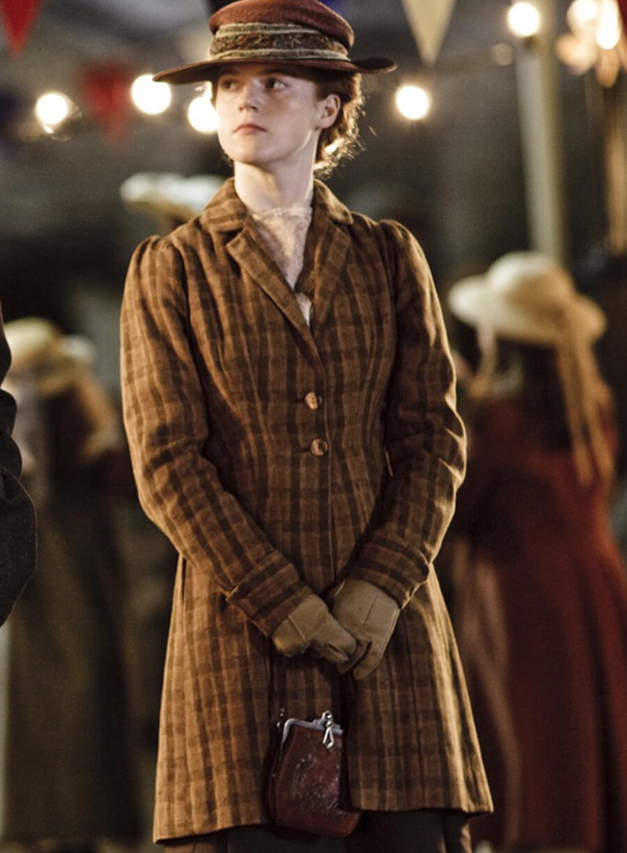 Harpoon Gwen Dawson Inspired Brown Wool Coat - Downton Abbey Style