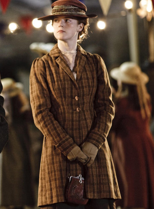 Harpoon Gwen Dawson Inspired Brown Wool Coat - Downton Abbey Style