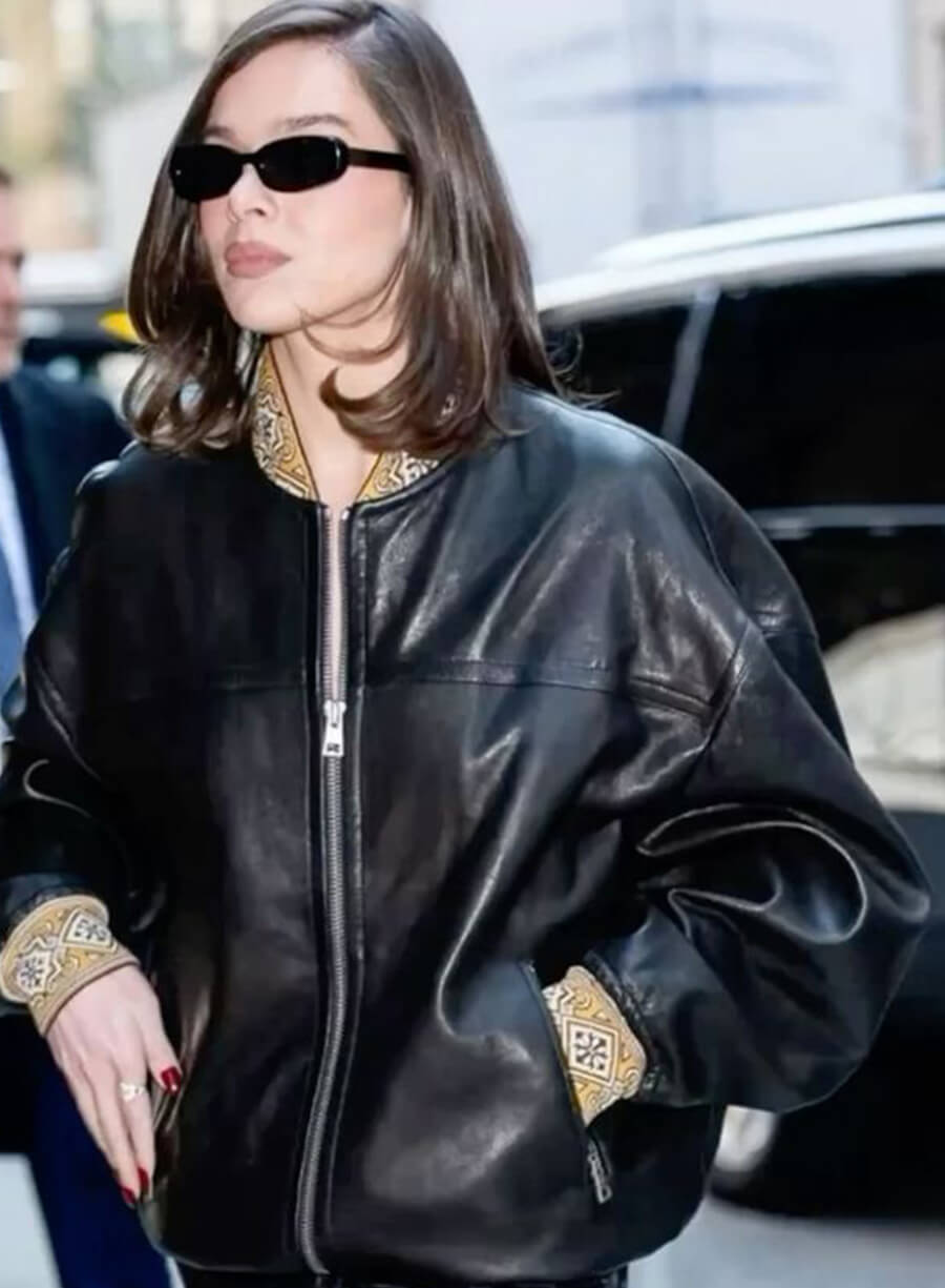 Harpoon Hailee Steinfeld Inspired Black Bomber Jacket
