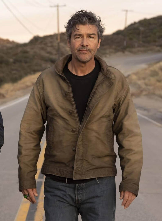 Harpoon Hal Jordan Inspired Brown Leather Jacket - Lanterns Style