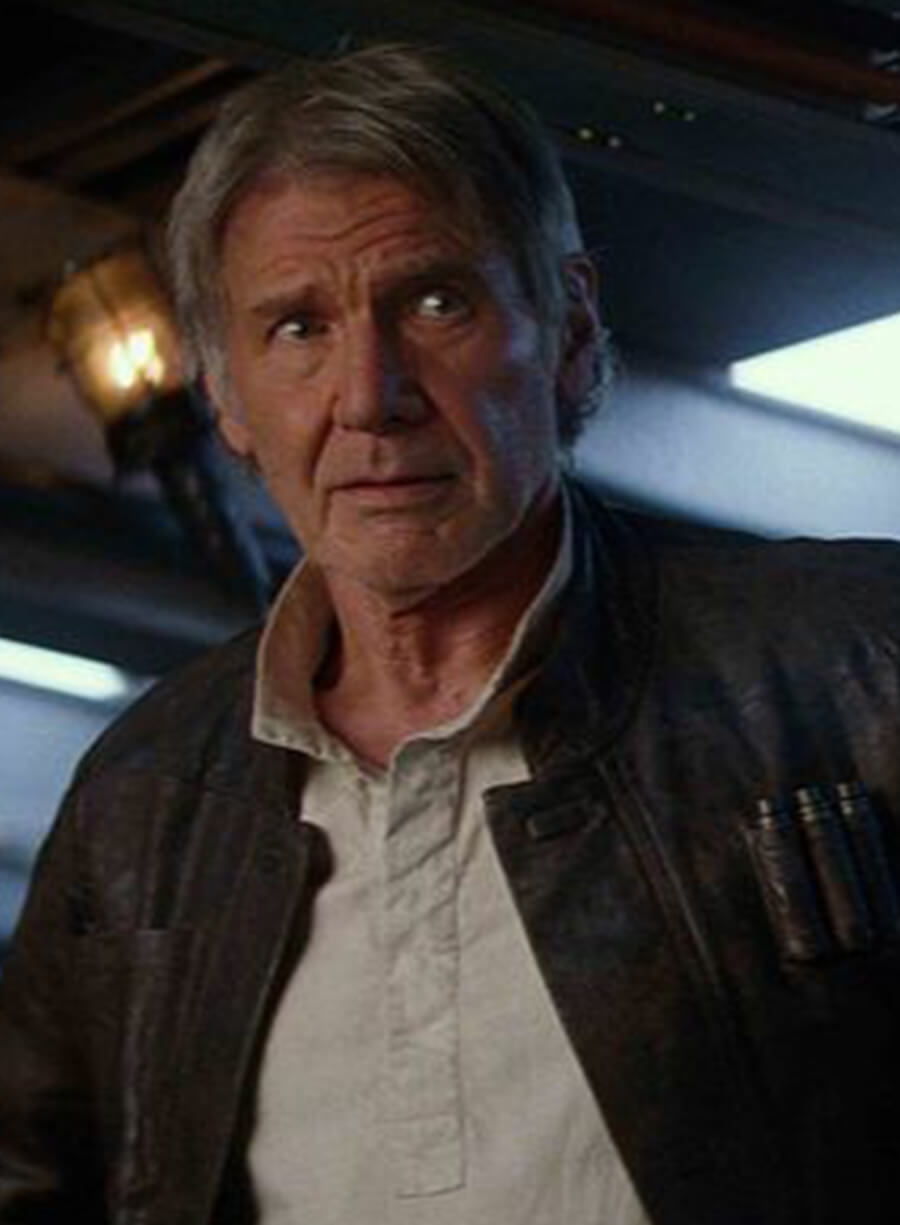 Harpoon Han Solo Inspired Brown Rea Leather Leather Jacket - Star Wars: The Force Awakens Style