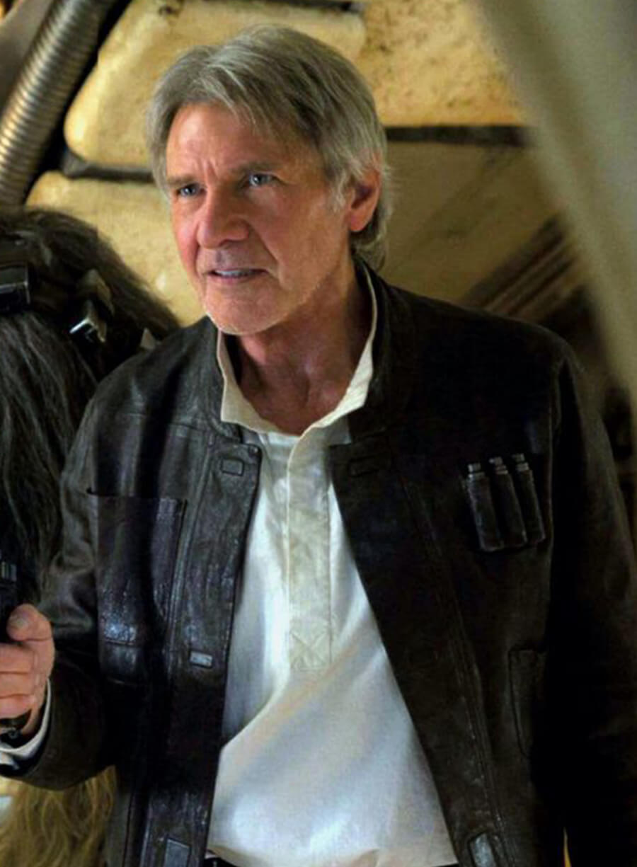 Harpoon Han Solo Inspired Brown Rea Leather Leather Jacket - Star Wars: The Force Awakens Style