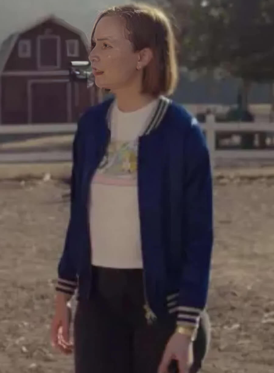 Harpoon Ava Daniels Inspired Blue Bomber Jacket - Hacks Tv Series Style