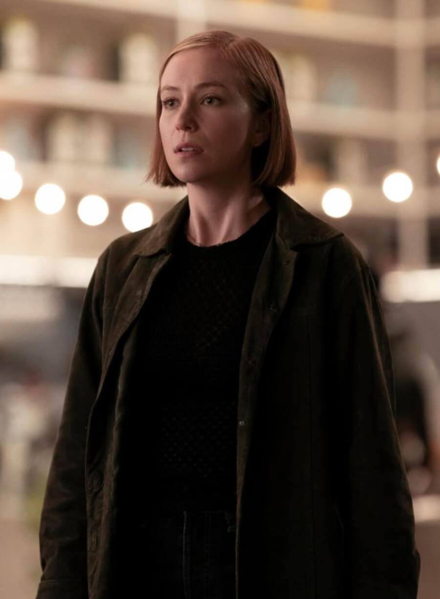 Harpoon Ava Daniels Inspired Green Leather Jacket - Hacks Tv Series Style
