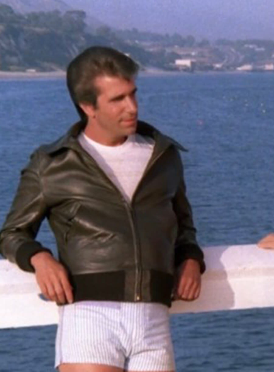 Harpoon Fronzie Inspired Brown Leather Jacket - Happy Days Style