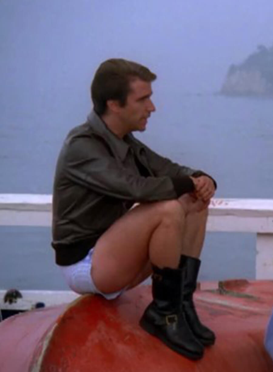 Harpoon Fronzie Inspired Brown Leather Jacket - Happy Days Style