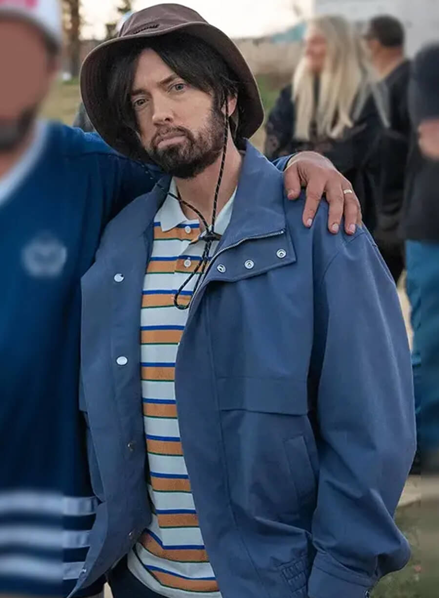 Harpoon Donald Floyd Jr. Inspired Blue Leather Jacket - Happy Gilmore 2 Style