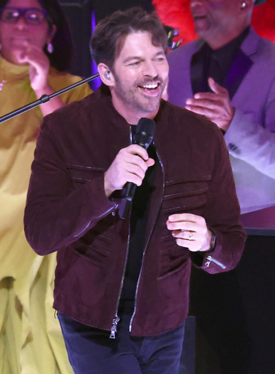 Harpoon Harry Connick Jr. Inspired Brown Leather Jacket - Super Bowl 2025 Style