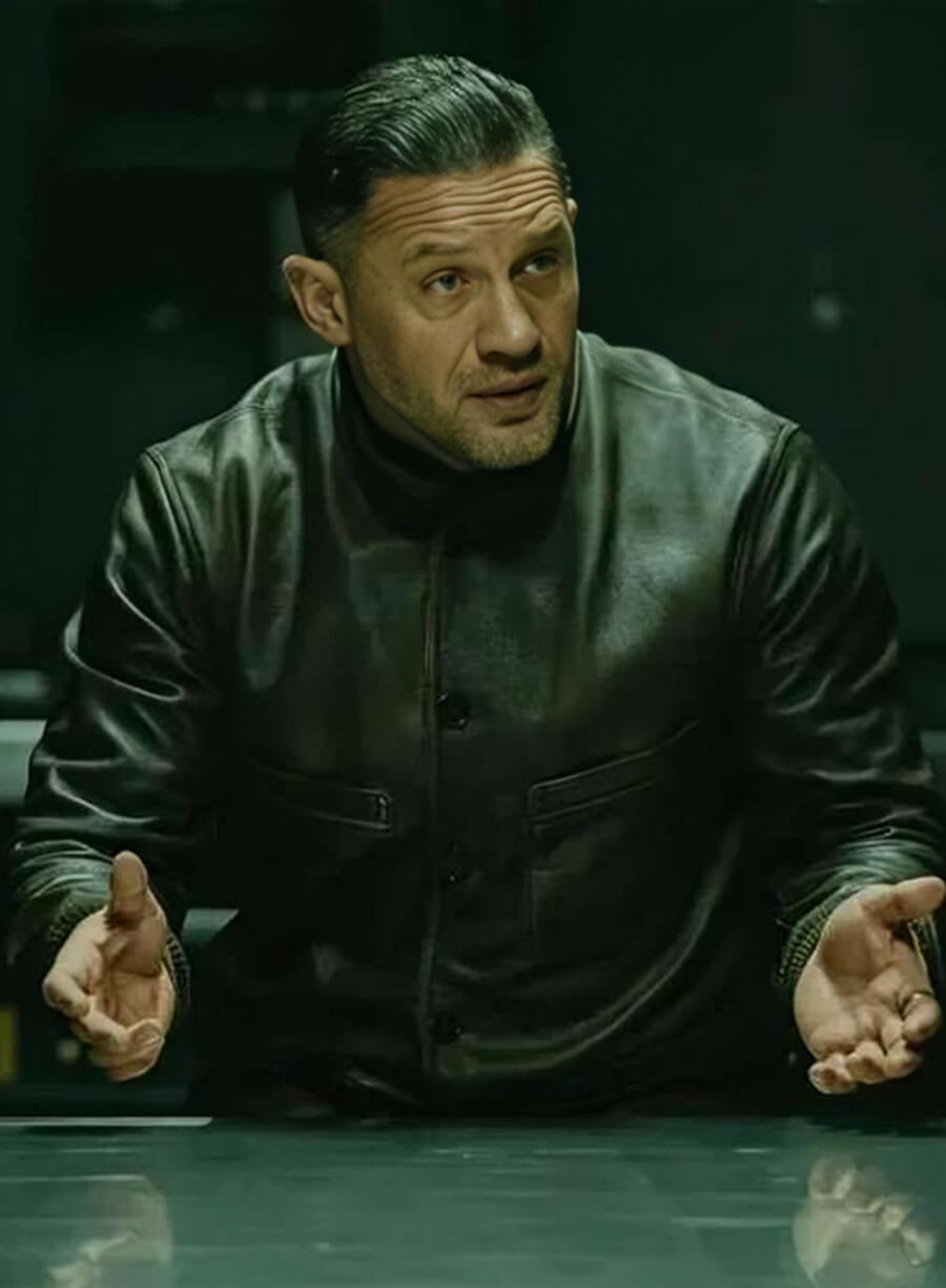 Harpoon Tom Hardy Inspired Black Real Leather Leather Jacket - MobLand Tv Series Style