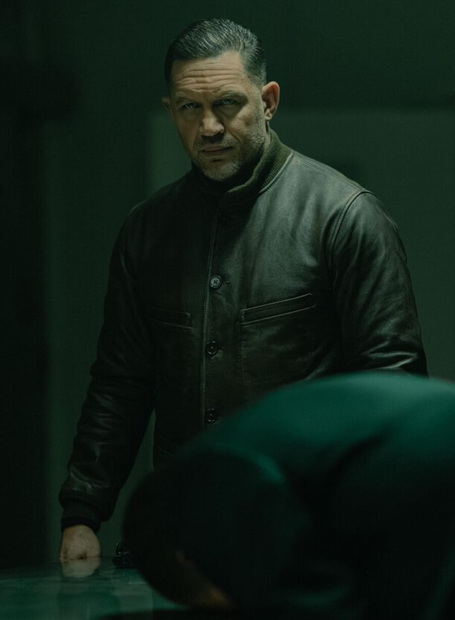 Harpoon Tom Hardy Inspired Black Real Leather Leather Jacket - MobLand Tv Series Style