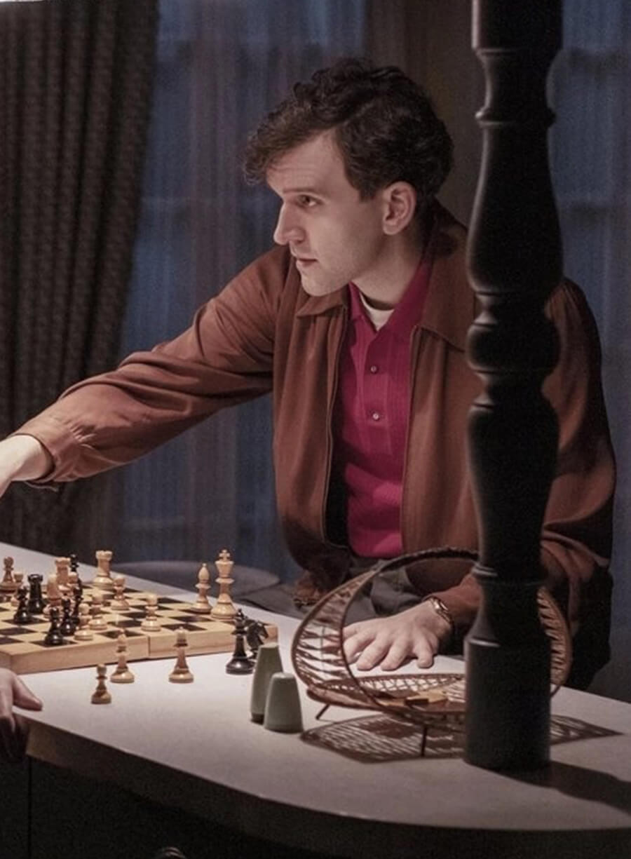 Harpoon Harry Meling Inspired Brown Leather Jacket - The Queen's Gambit Style