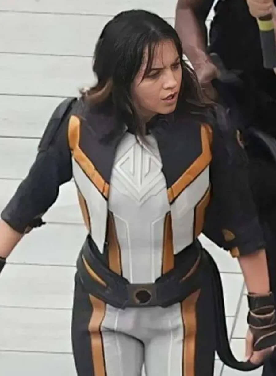 Harpoon Hawkgirl Inspired Multicolor Leather Jacket - Superman 2025 Style