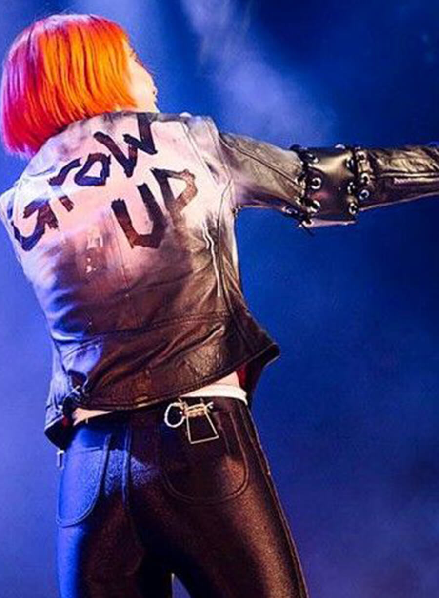 Harpoon Hayley Williams Grow Up Inspired Black Leather Jacket