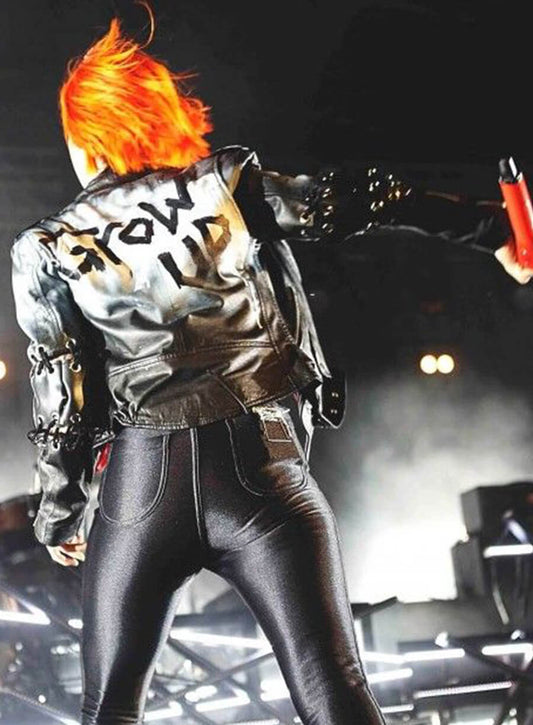 Harpoon Hayley Williams Grow Up Inspired Black Leather Jacket