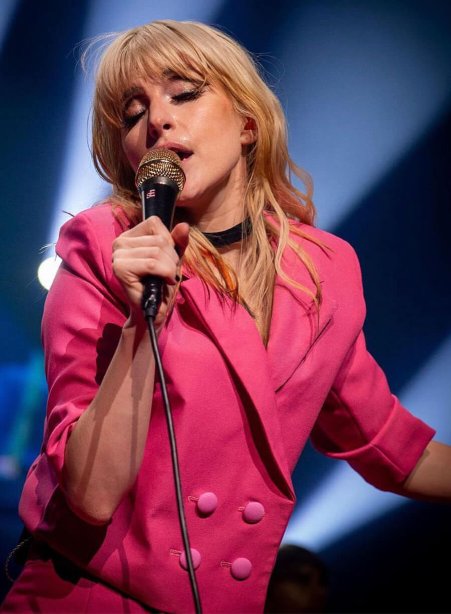 Harpoon Hayley Williams Pink Blazer Inspired Pink Leather Jacket