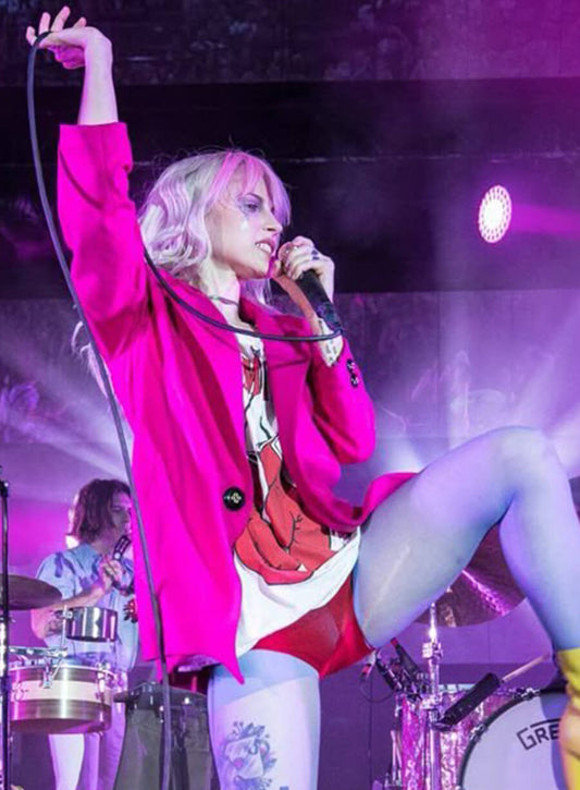 Harpoon Hayley Williams Pink Velvet Inspired Pink Coat