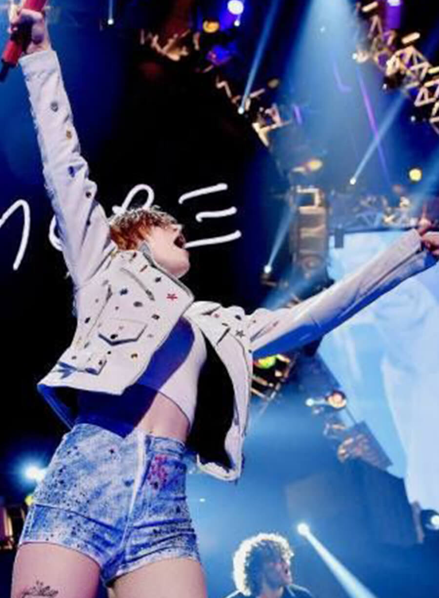 Harpoon Hayley Williams Inspired White Leather Jacket