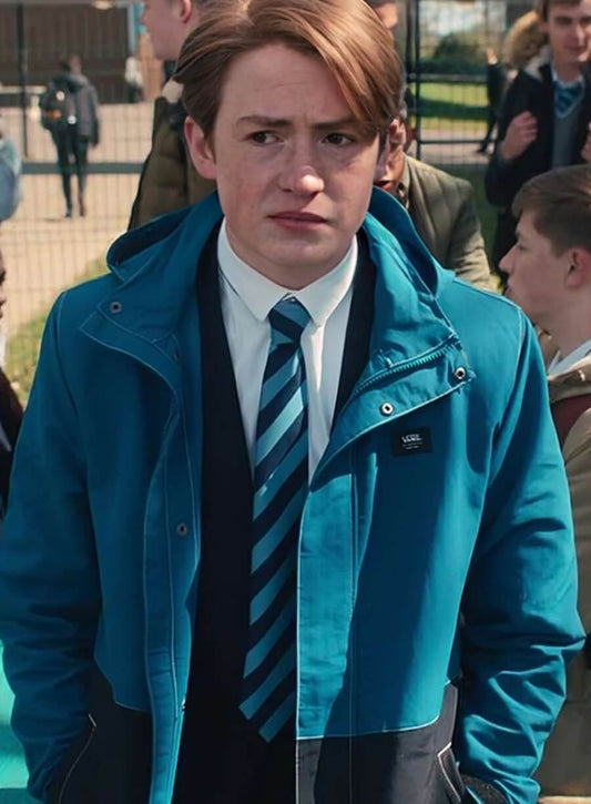 Harpoon Nick Nelson Inspired Blue Cotton Fabric Hooded Jacket - Heartstopper Style