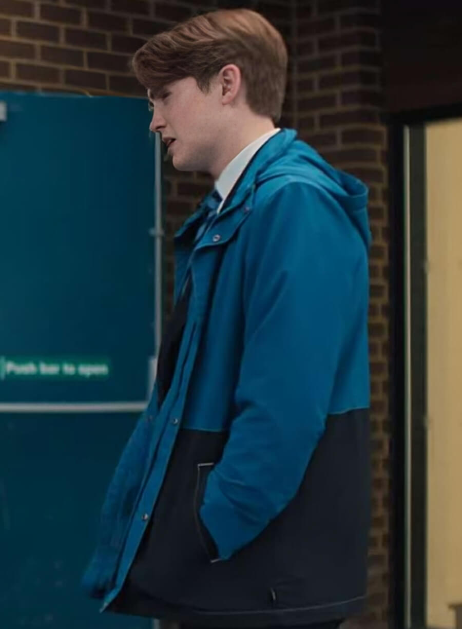 Harpoon Nick Nelson Inspired Blue Cotton Fabric Hooded Jacket - Heartstopper Style