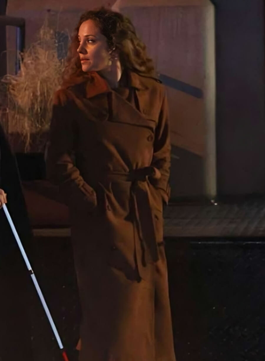 Harpoon Margarita Levieva Inspired Brown Wool Fabric Coat - Daredevil Born Again Style