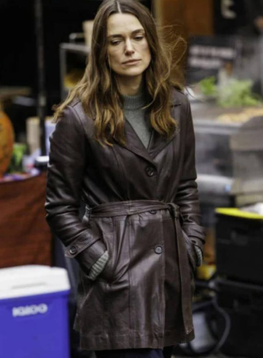 Harpoon Helen Webb Inspired Brown Real Leather Coat - Black Doves 2024 Style