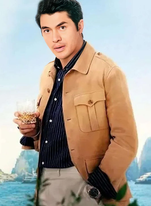 Harpoon Sean Townsend Inspired Brown Leather Jacket - Another Simple Favor 2025 Style