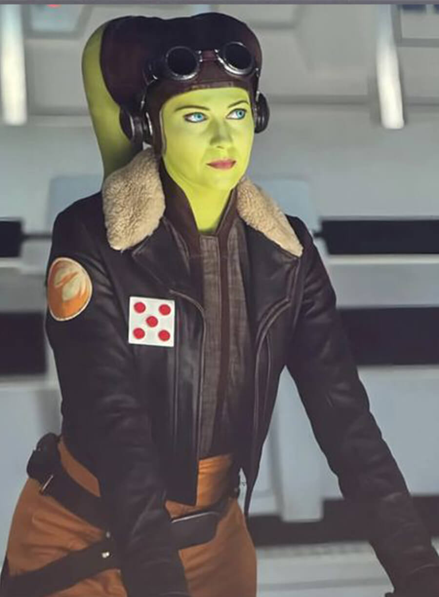 Harpoon Hera Syndulla Inspired Brown Lambskin Leather Leather Jacket - Ahsoka Style