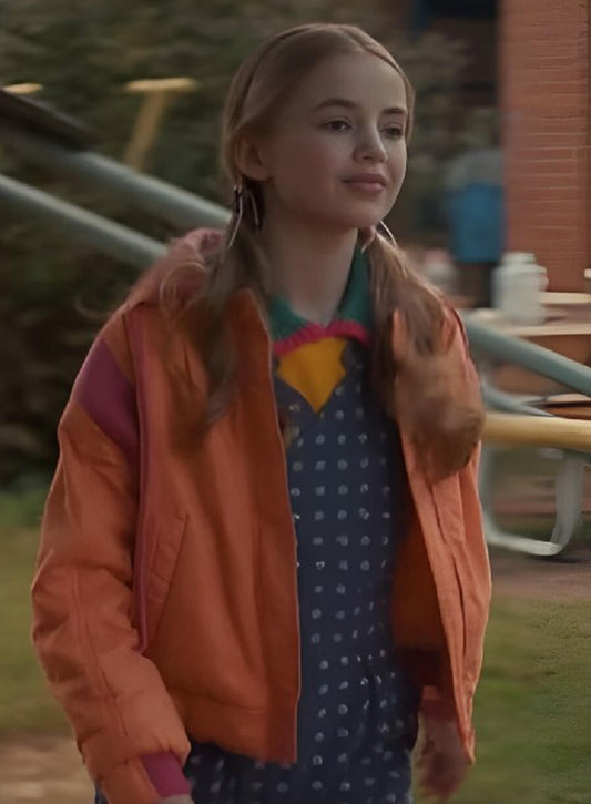 Harpoon Holly Wheeler Inspired Orange Hooded Jacket - Stranger Things Style