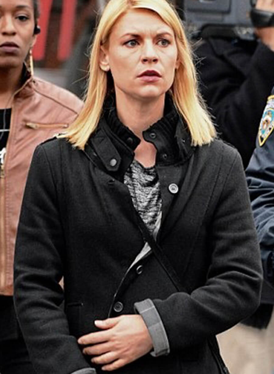 Harpoon Carrie Mathison Inspired Black Coat - Homeland S08 Style