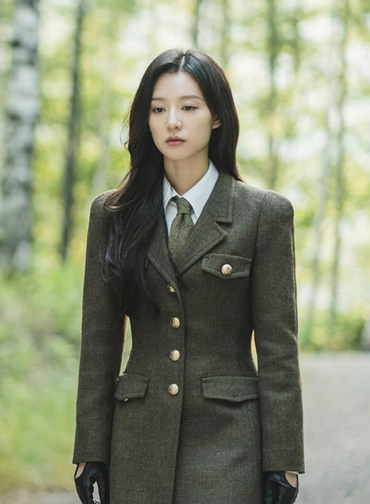 Harpoon Hong Hae-in Inspired Grey Coat - Crash Landing on You Style